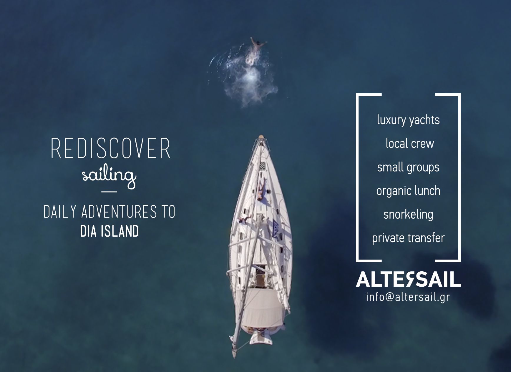 Discover the beauty of the sea with Altersail, The ultimate sailing experience to Dia island for all