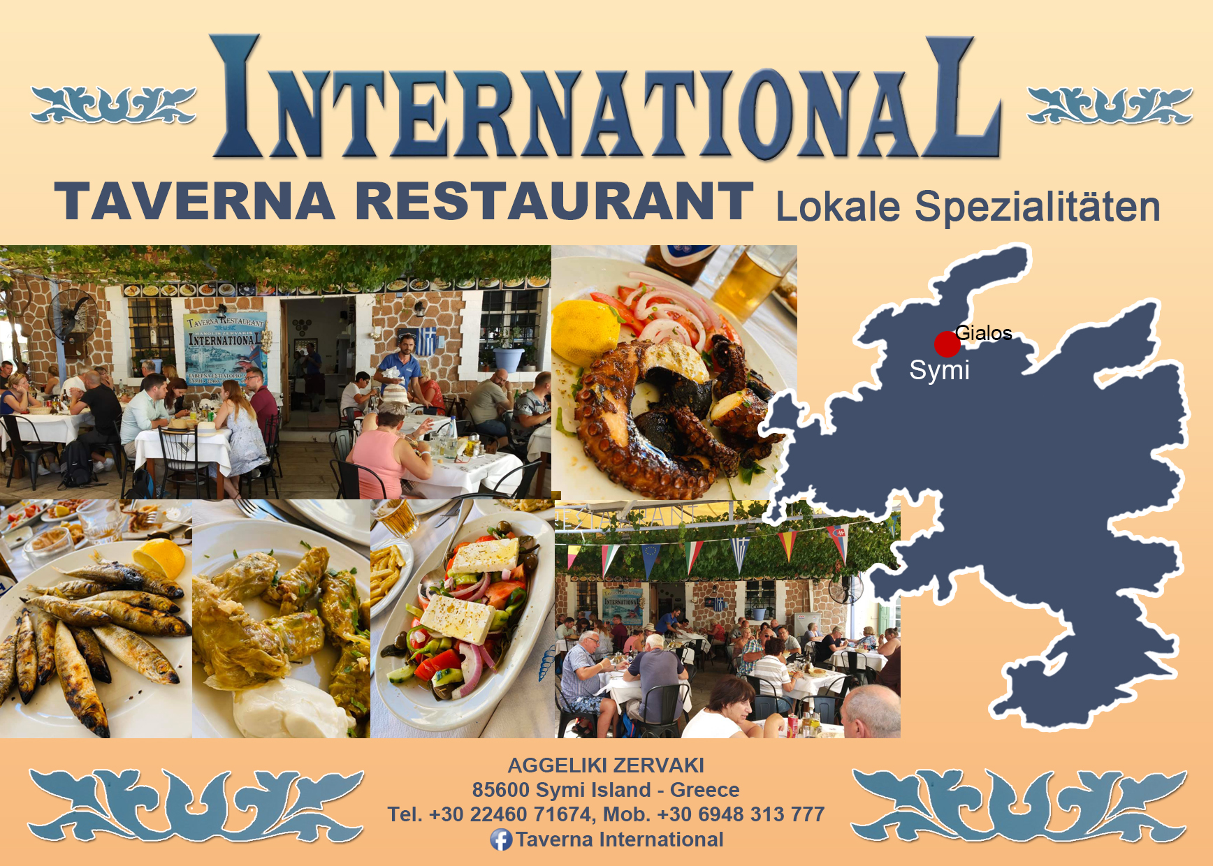 Taste the traditional Greek food in the most beautiful alleyways of Greece, in Symi