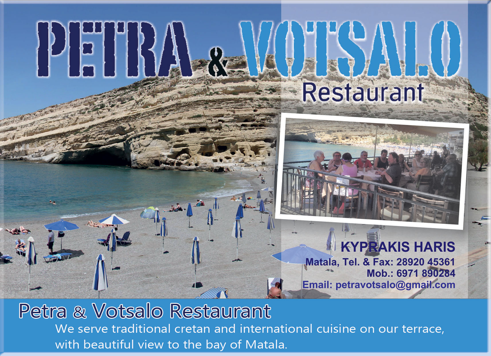 Experience a dining with a view at Petra & Votsalo. Delicious cuisine and a breathtaking view of the